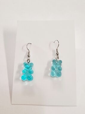 Blue Gummy Bear Dangle Earrings - Women Jewelry